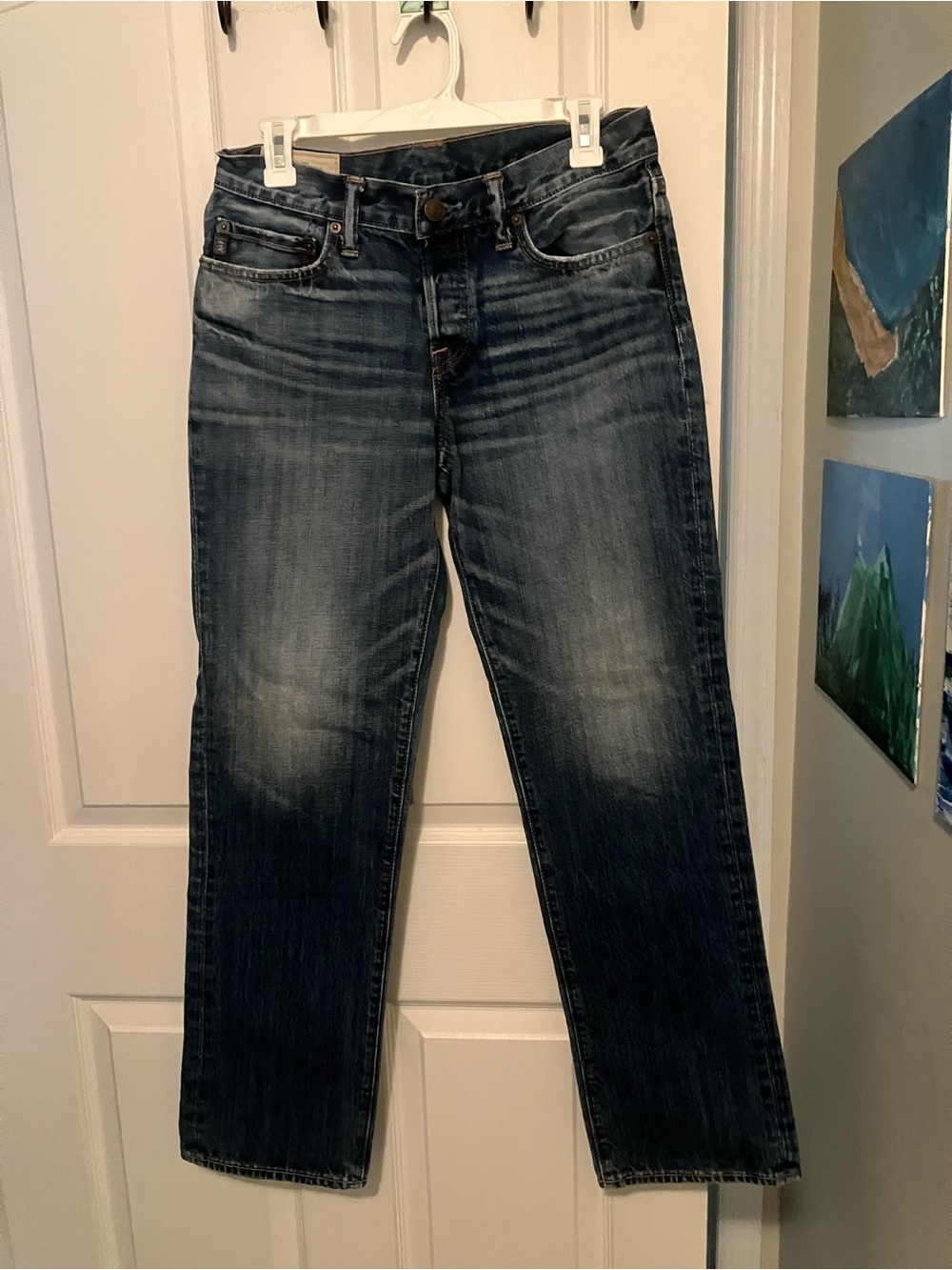 Abercrombie & Fitch Men's Dark Wash Blue Jeans size 30x30